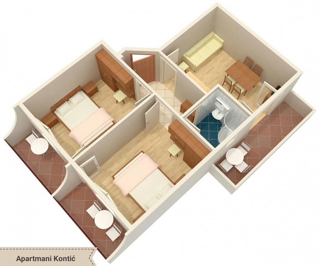 Apartmani Kontic Baška Voda Exteriör bild